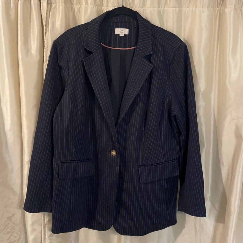 Pin Striped navy blazer by Loft